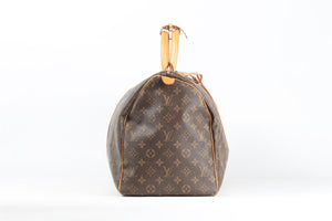 LOUIS VUITTON BROWN 2010 KEEPALL BANDOULIÈRE 50 COATED CANVAS TOTE BAG