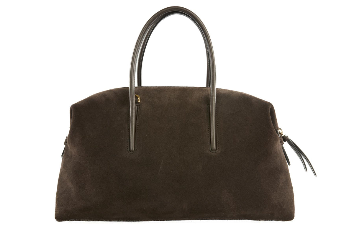DEMELLIER BROWN THE STOCKHOLM MEDIUM SUEDE TOTE BAG