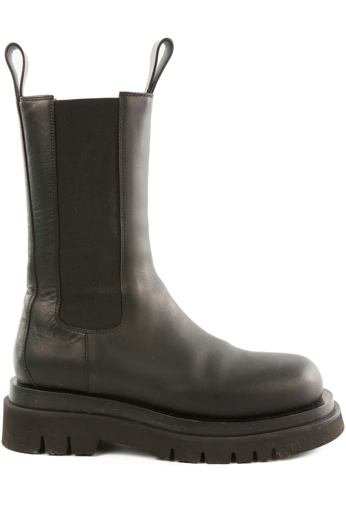 BOTTEGA VENETA BLACK LUG LEATHER ANKLE BOOTS EU 36 UK 3 US 6