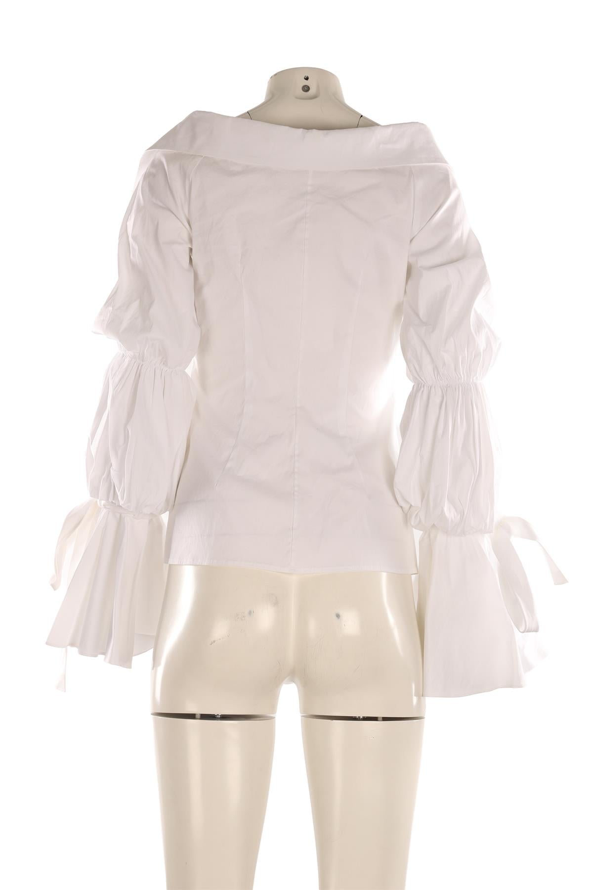 CAROLINE CONSTAS WHITE COTTON SHIRT SMALL