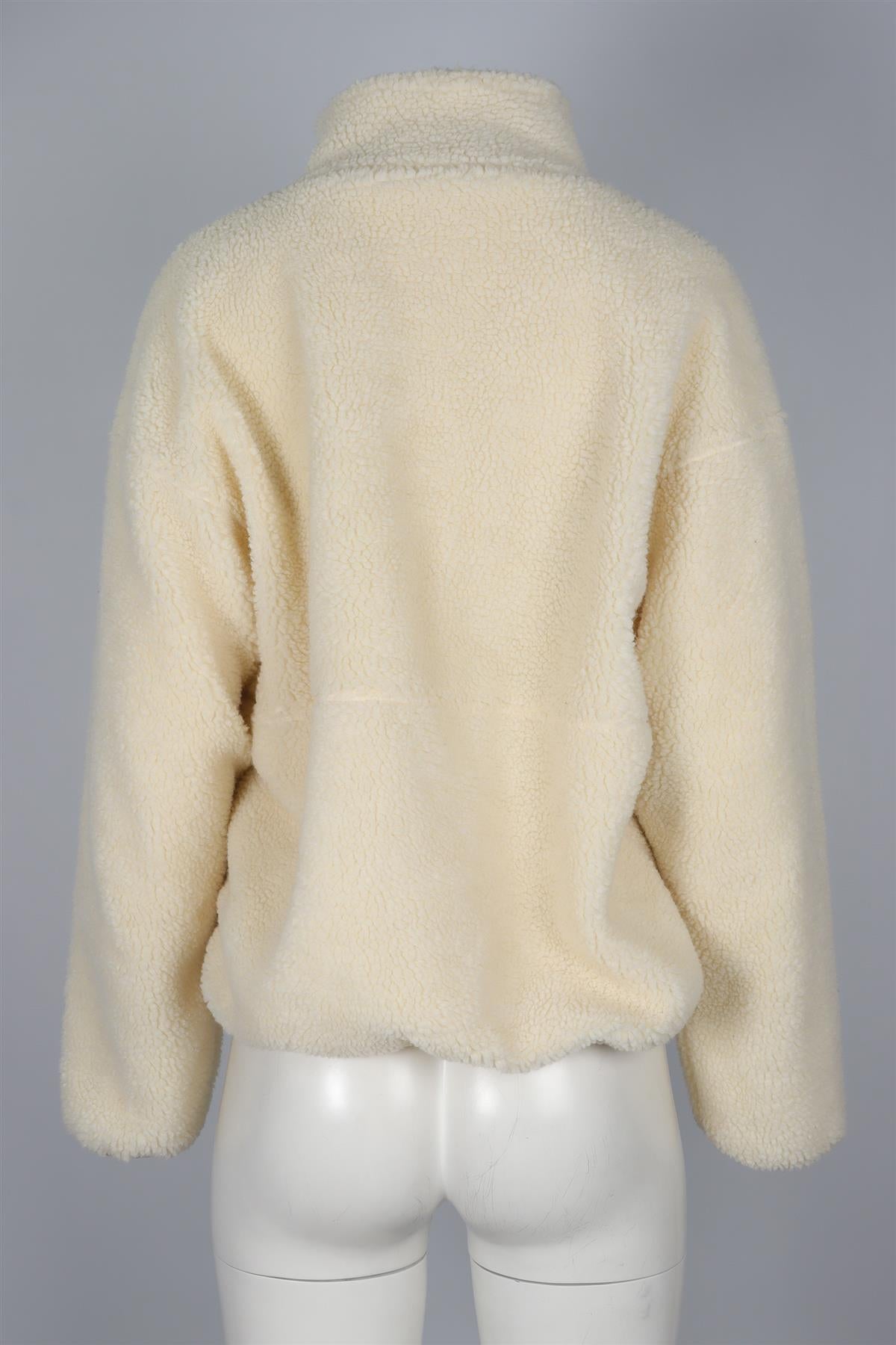 AMERICAN VINTAGE CREAM FLEECE JACKET XS-SMALL