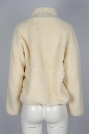 AMERICAN VINTAGE CREAM FLEECE JACKET XS-SMALL