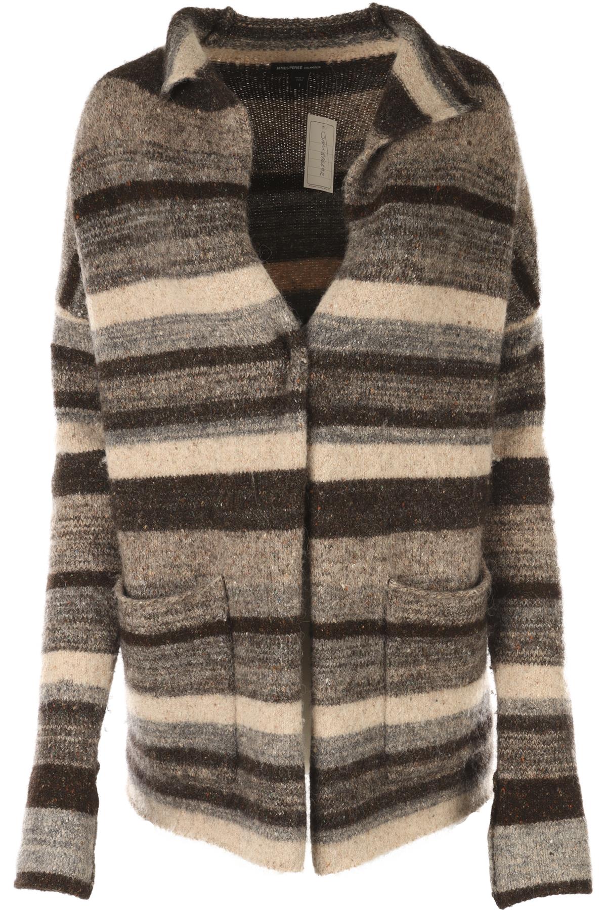JAMES PERSE GREY WOOL CARDIGAN UK 8
