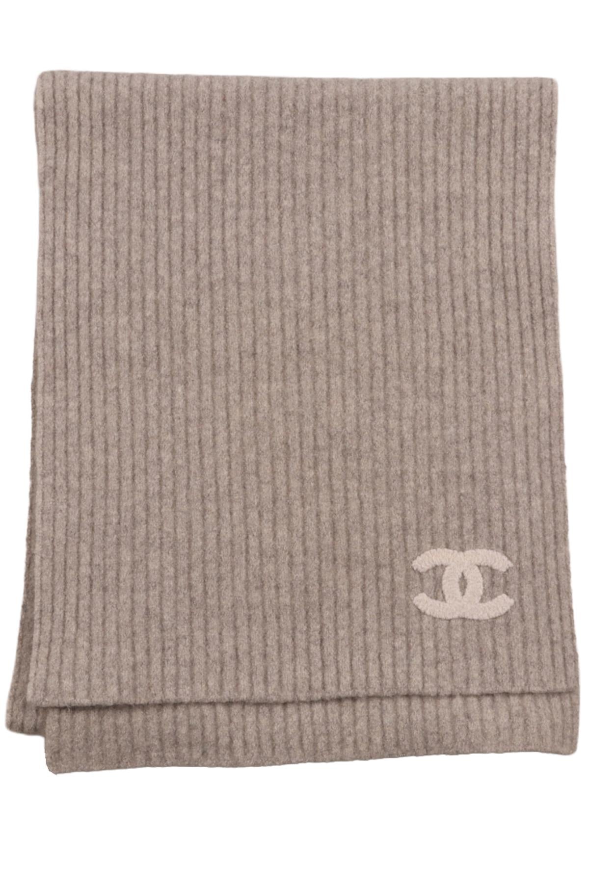 CHANEL GREY 2025 CASHMERE SCARF