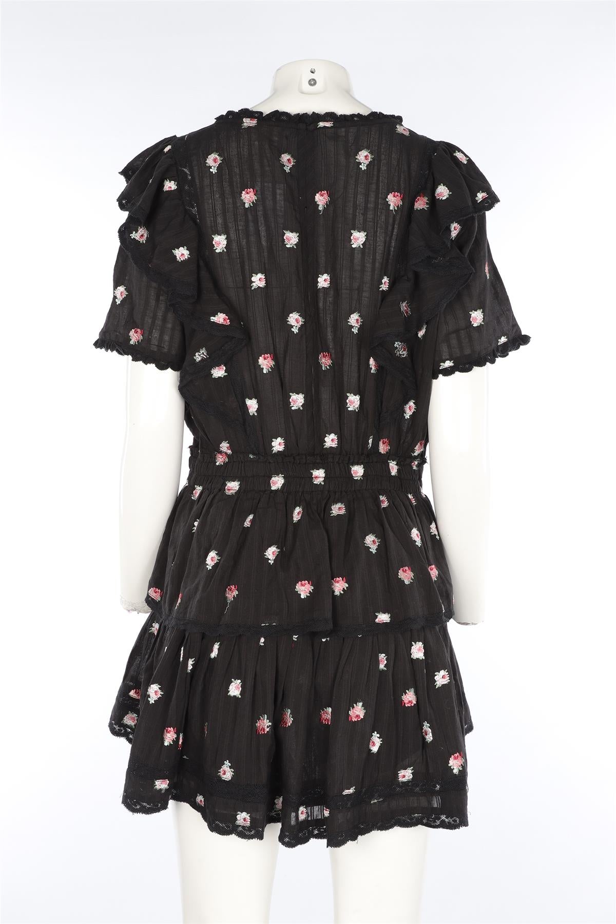 LOVESHACKFANCY BLACK MINI DRESS LARGE