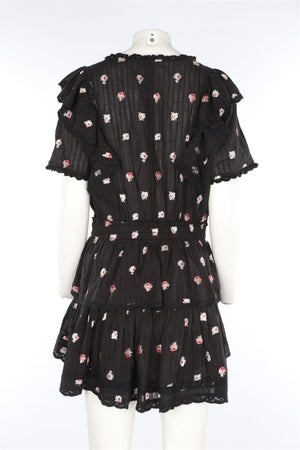 LOVESHACKFANCY BLACK MINI DRESS LARGE