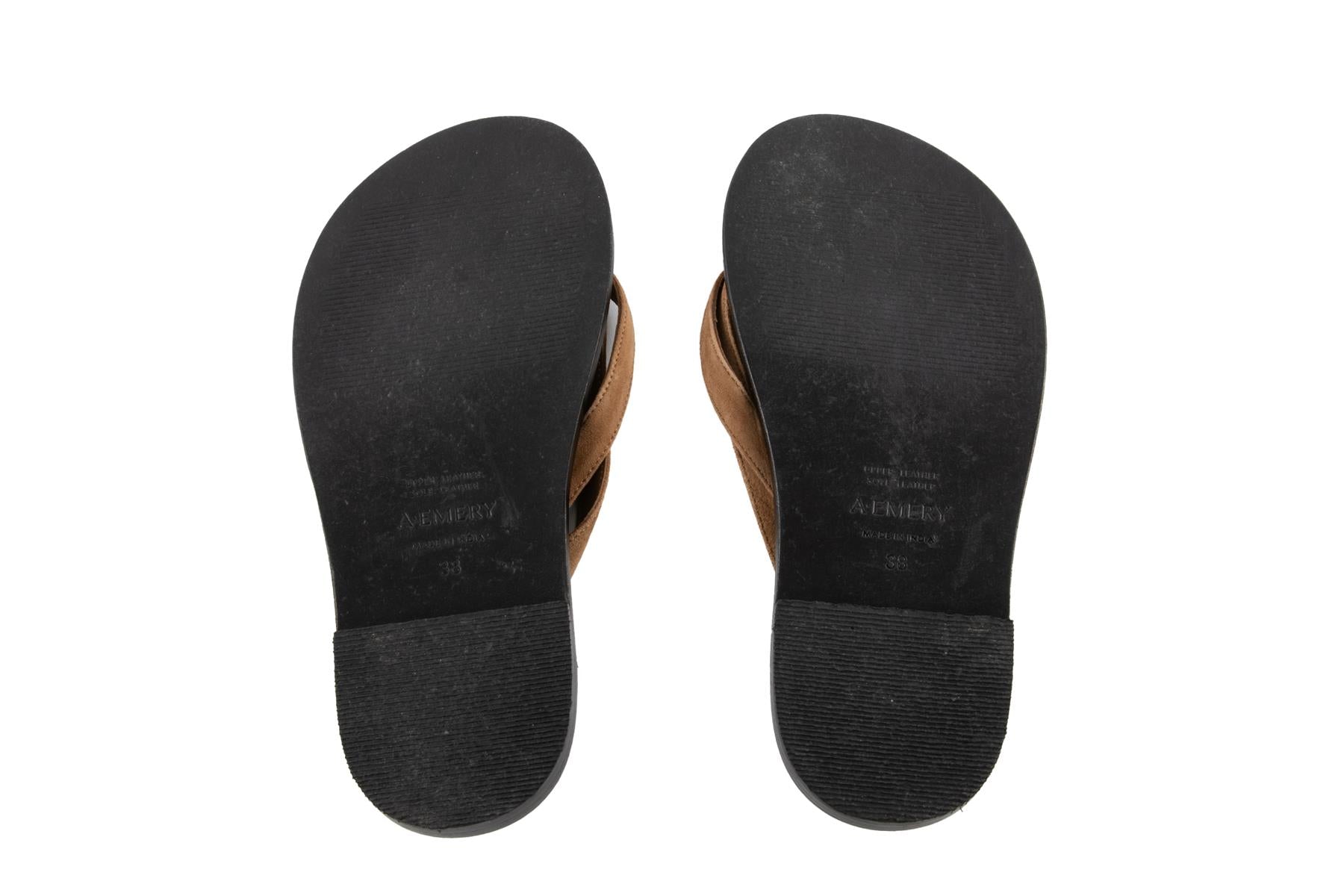A.EMERY BROWN MORGAN SUEDE FLIP FLOPS EU 38 UK 5 US 8