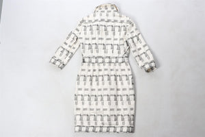 CHANEL WHITE 2009 COTTON MIDI DRESS FR 38 UK 10