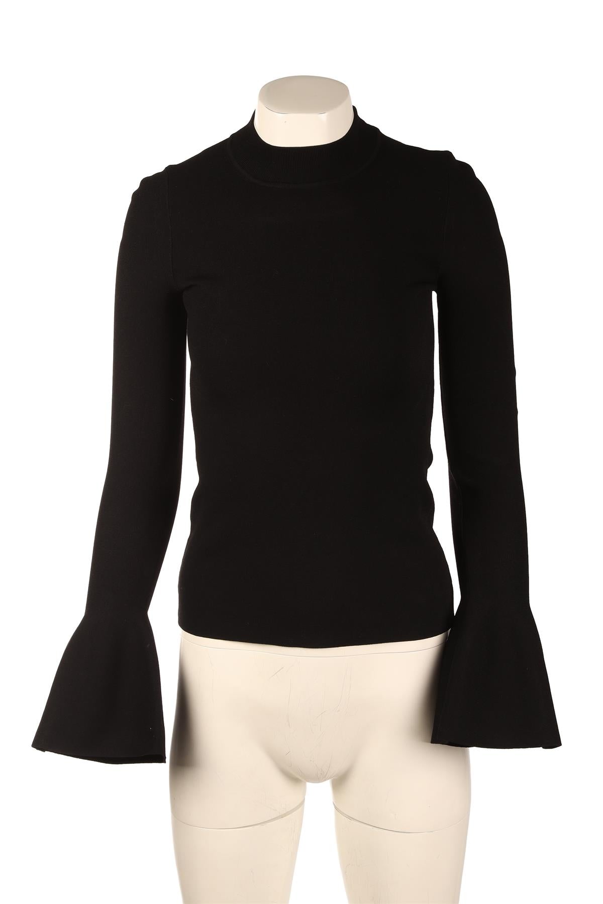 DIANE VON FURSTENBERG BLACK KNIT TOP XSMALL