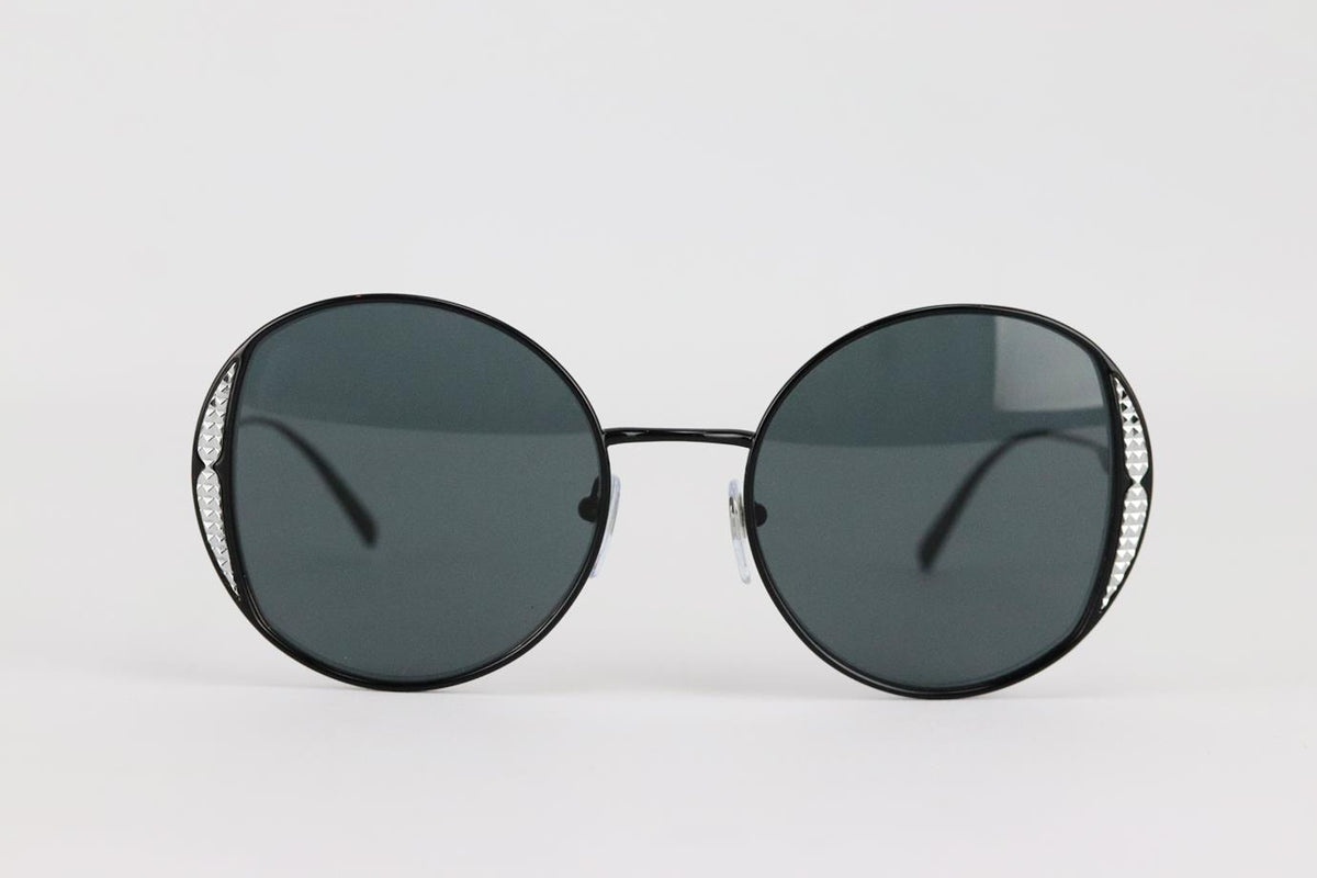 BVLGARI ROUND FRAME METAL SUNGLASSES