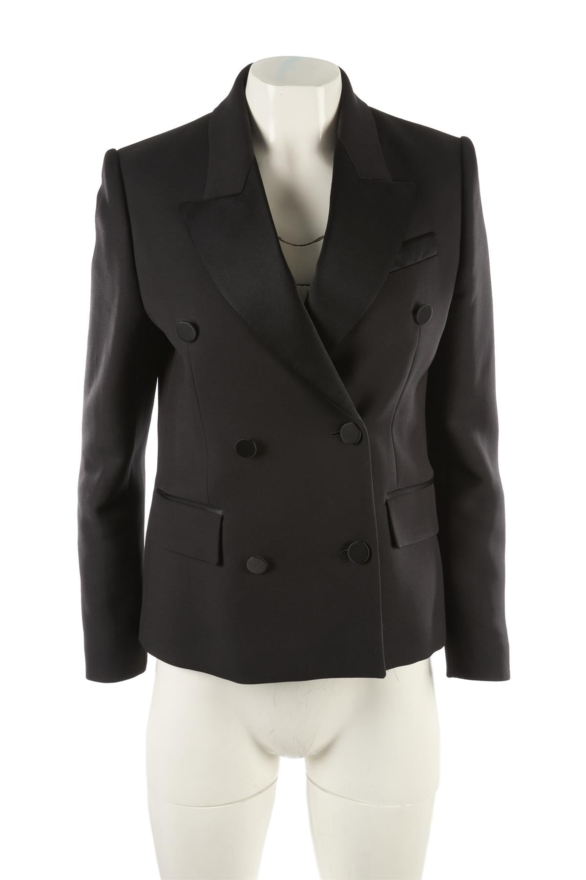 ALEXANDER MCQUEEN BLACK WOOL BLAZER IT 42 UK 10