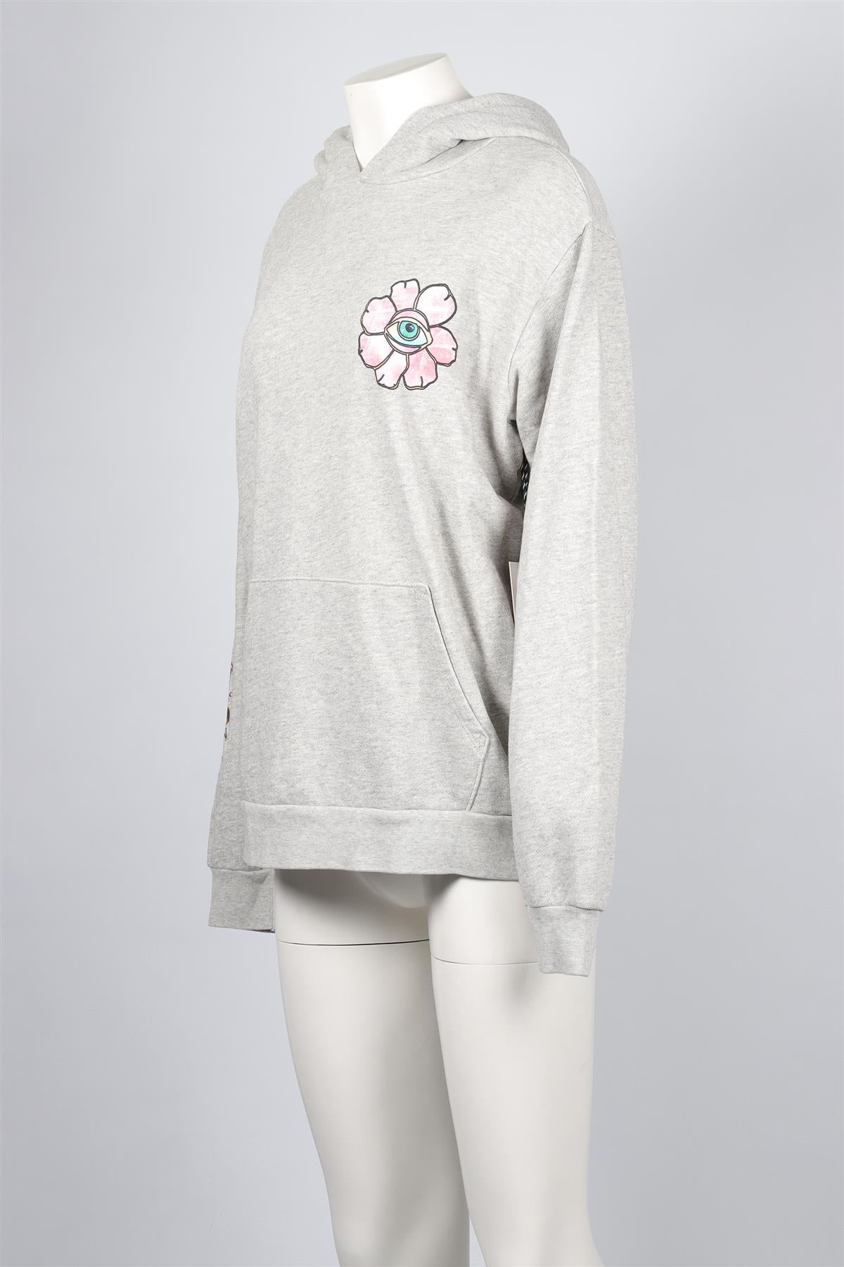 NSF + JACQUIE AICHE GREY COTTON HOODIE SMALL