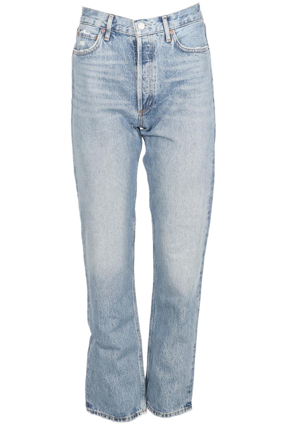 AGOLDE DISTRESSED HIGH RISE STRAIGHT LEG JEANS W27 UK 8-10