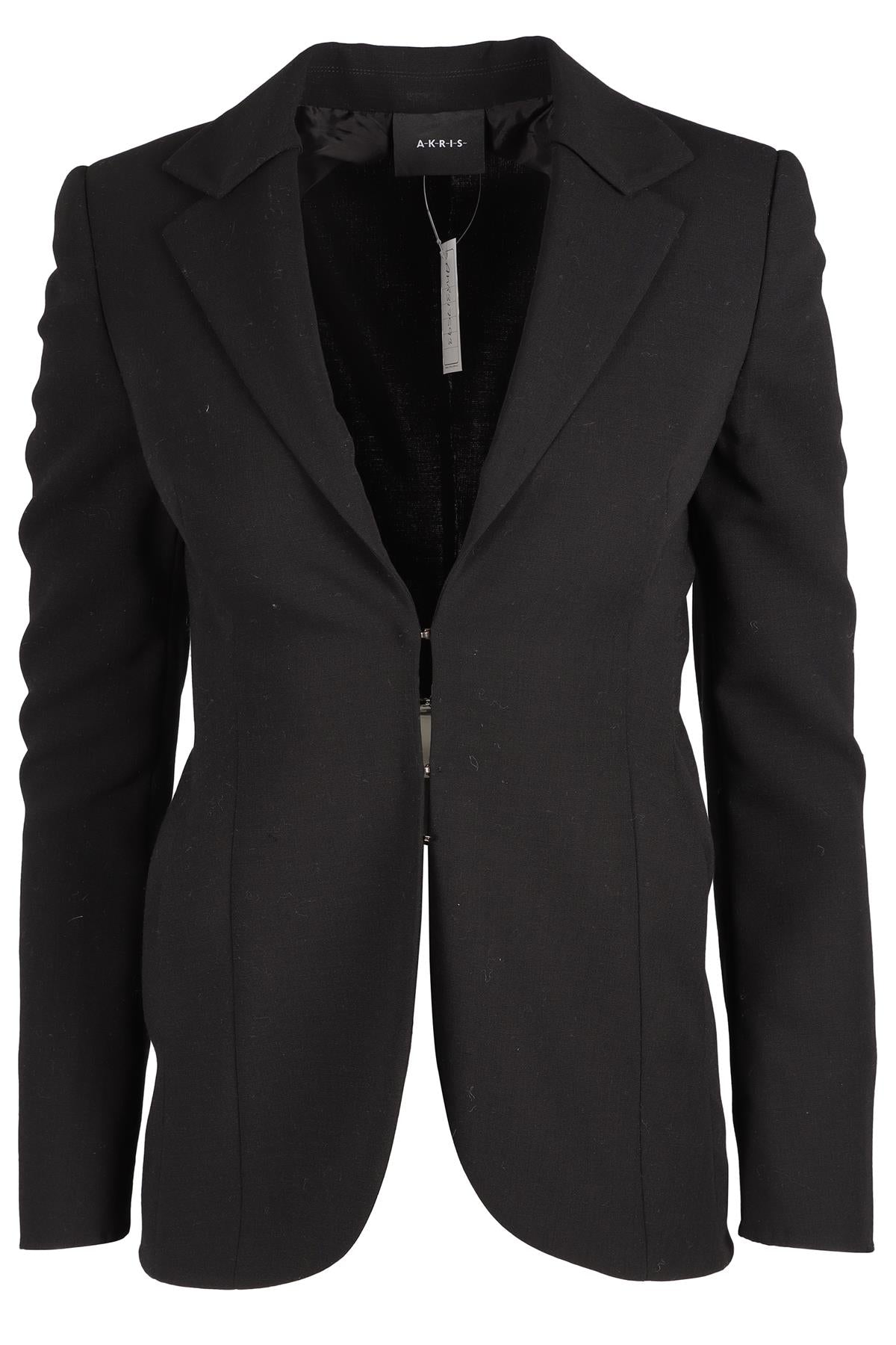 AKRIS BLACK WOOL BLAZER US 2 UK 6