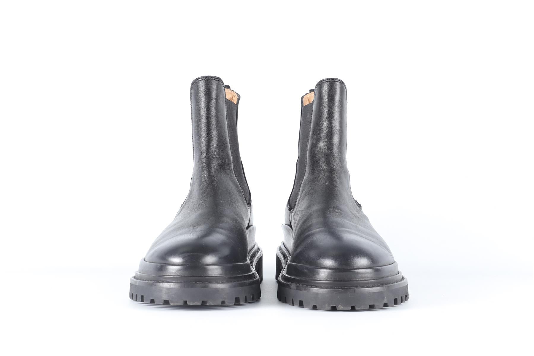 ISABEL MARANT BLACK LEATHER ANKLE BOOTS EU 39 UK 6 US 9