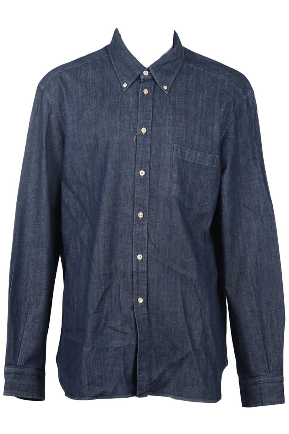 BOGLIOLI MEN'S COTTON CHAMBRAY SHIRT UK/US CHEST 46