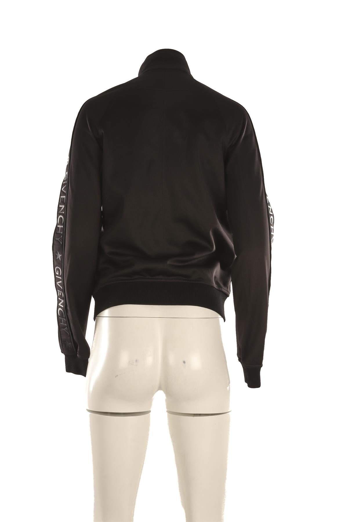 GIVENCHY BLACK JERSEY TRACK JACKET FR 38 UK 10
