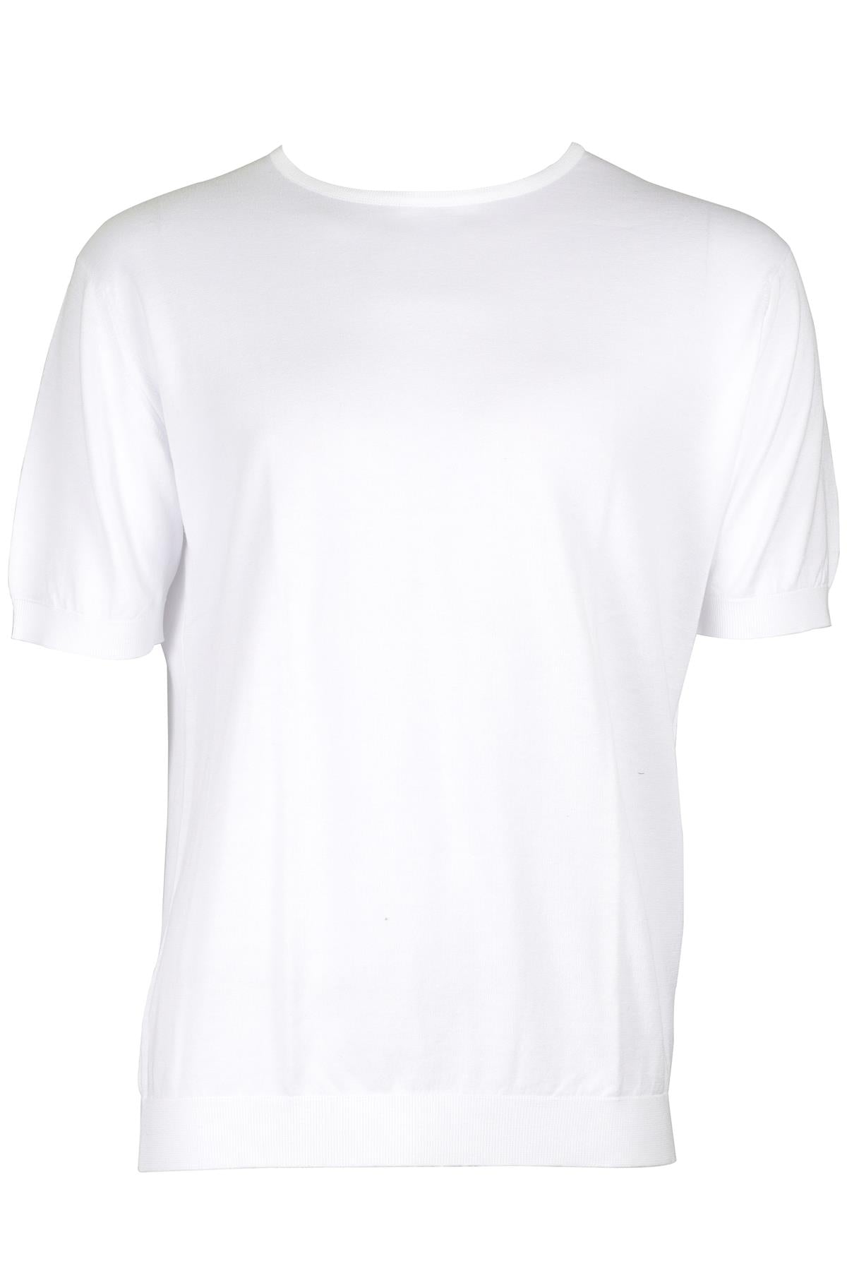 JOHN SMEDLEY WHITE MENS T-SHIRT LARGE