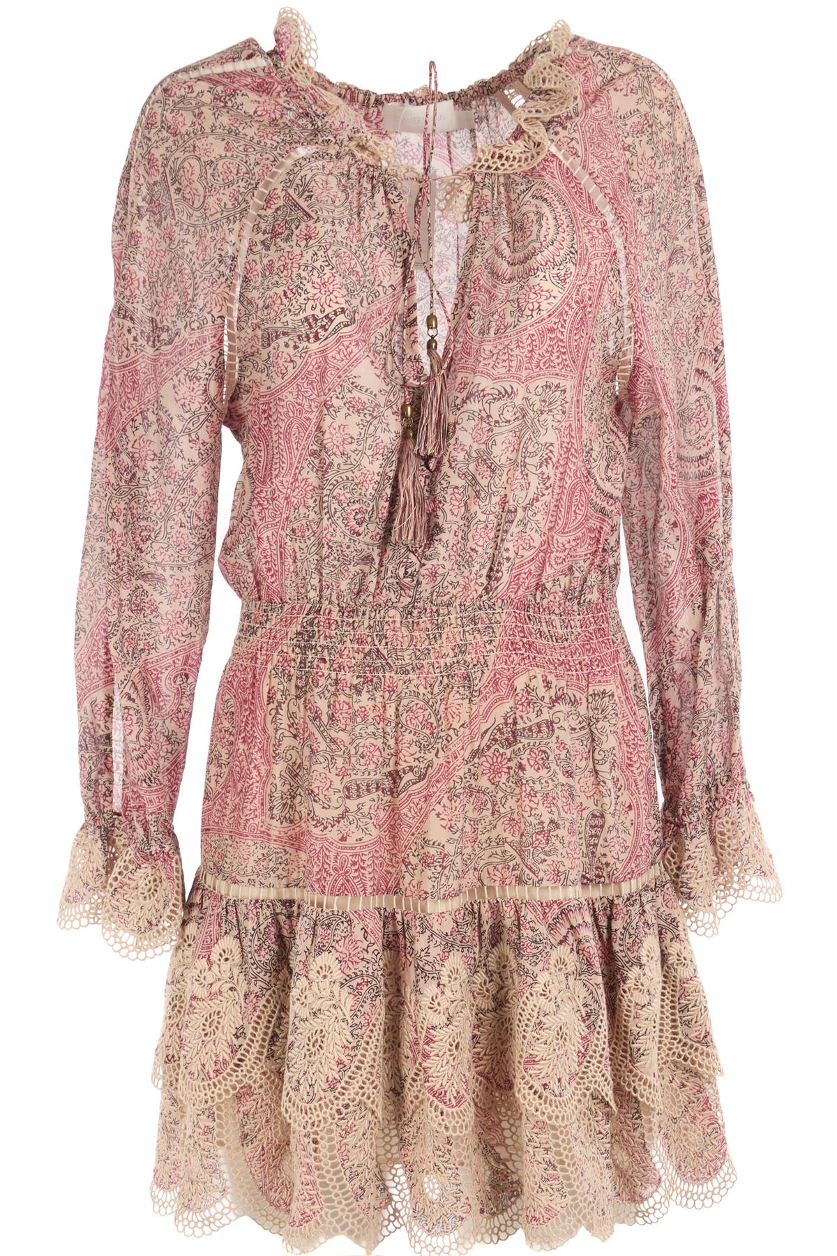 ZIMMERMANN MULTI COTTON MINI DRESS UK 12
