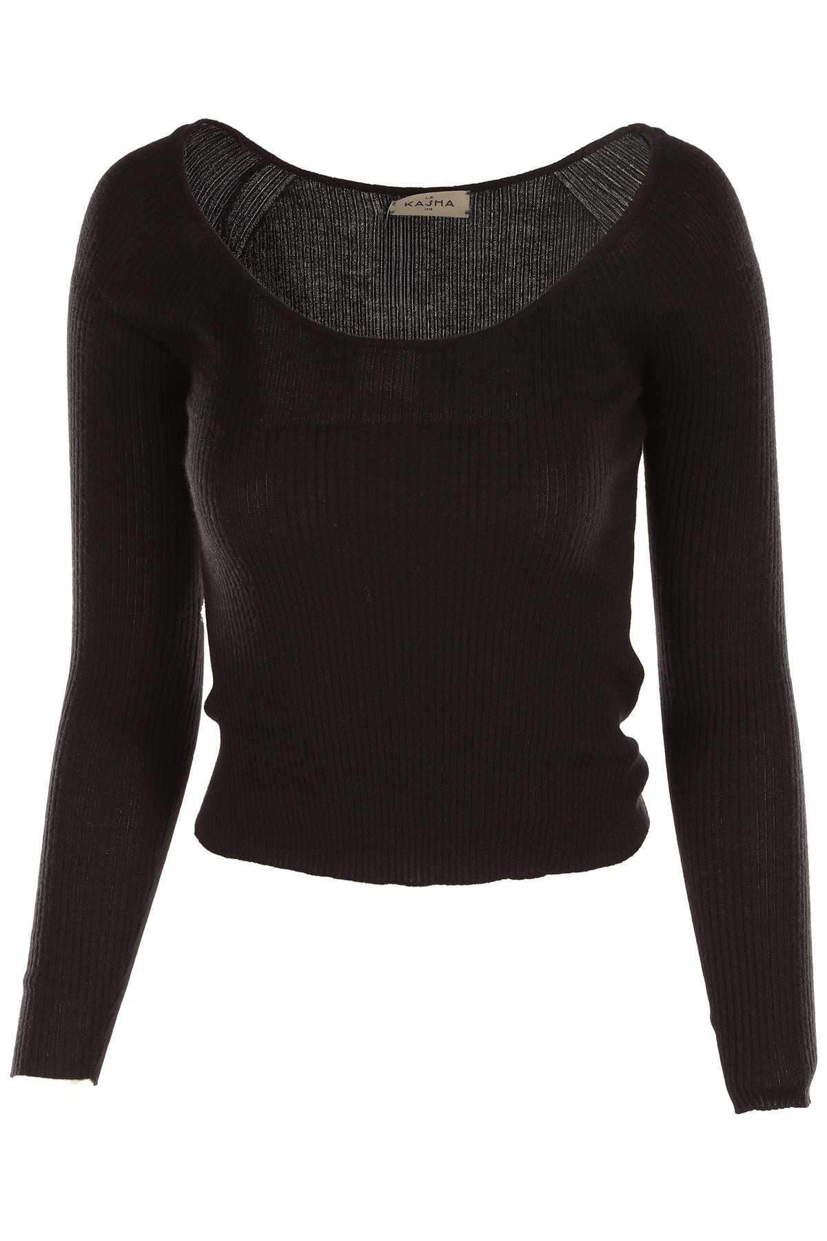 LE KASHA BLACK CASHMERE TOP XSMALL
