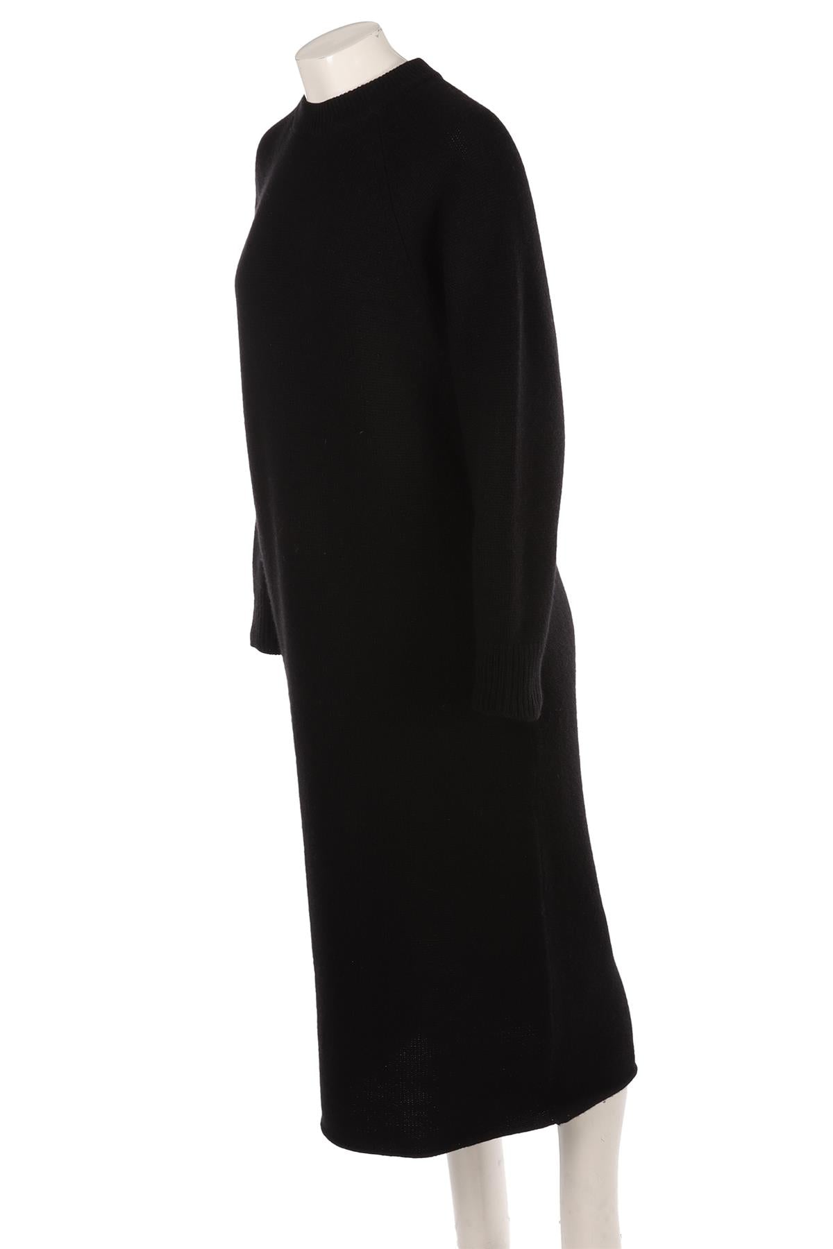 RAEY BLACK CASHMERE MAXI DRESS XXSMALL