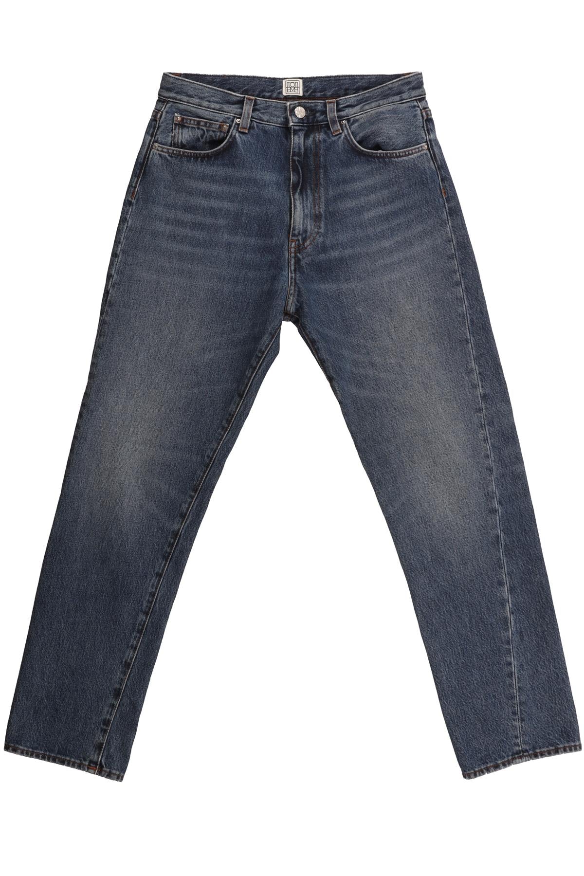 TOTEME BLUE HIGH RISE STRAIGHT LEG JEANS W26 UK 8