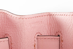HERMÈS PINK 2017 KELLY SELLIER 32 CM TADELAKT LEATHER BAG IN ROSE SAKURA