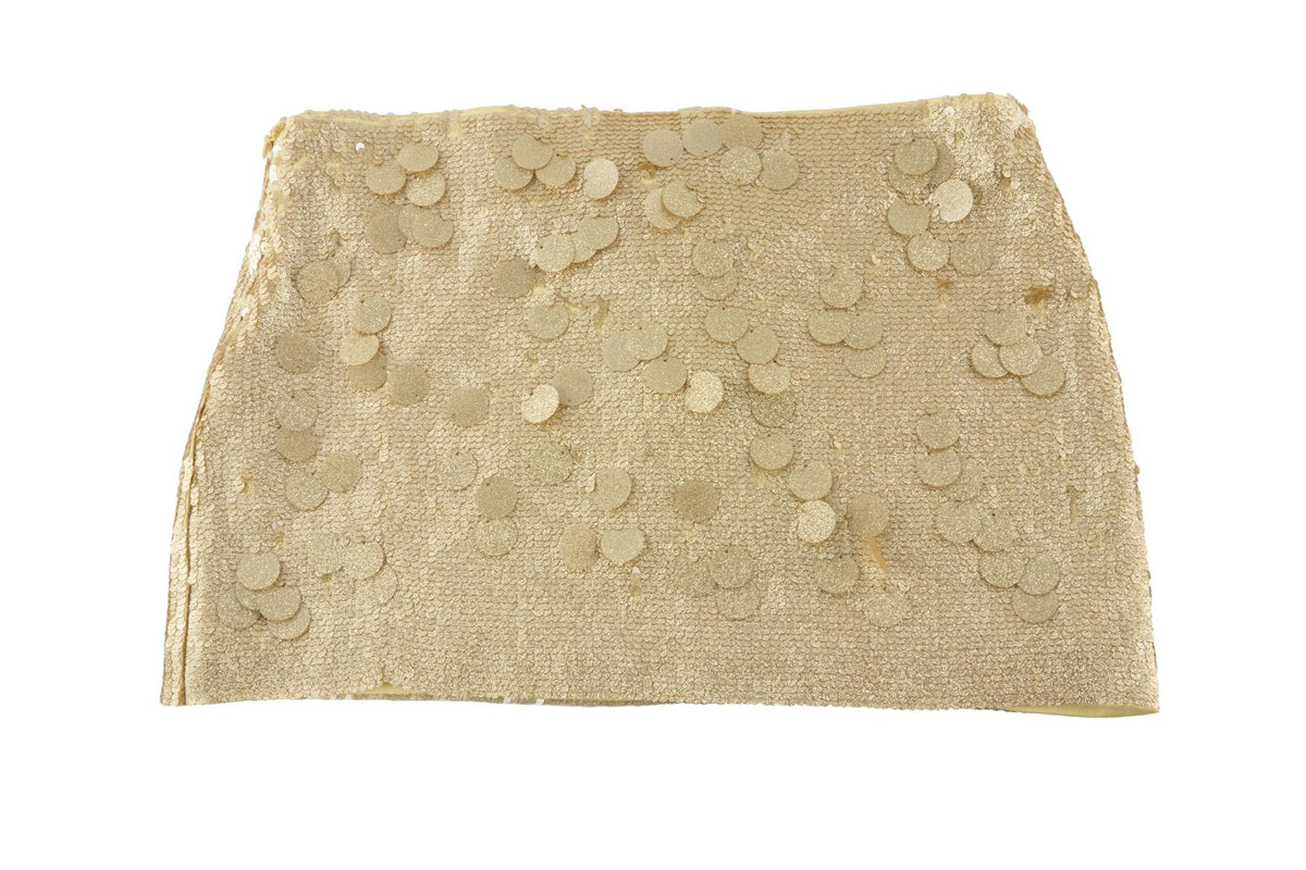 Gold Sequin Mini Skirt
