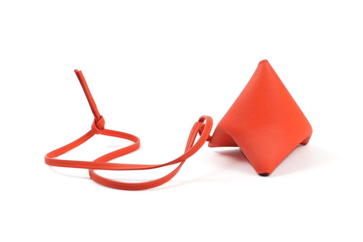 LOEWE ORANGE 2023 LEATHER NECK POUCH