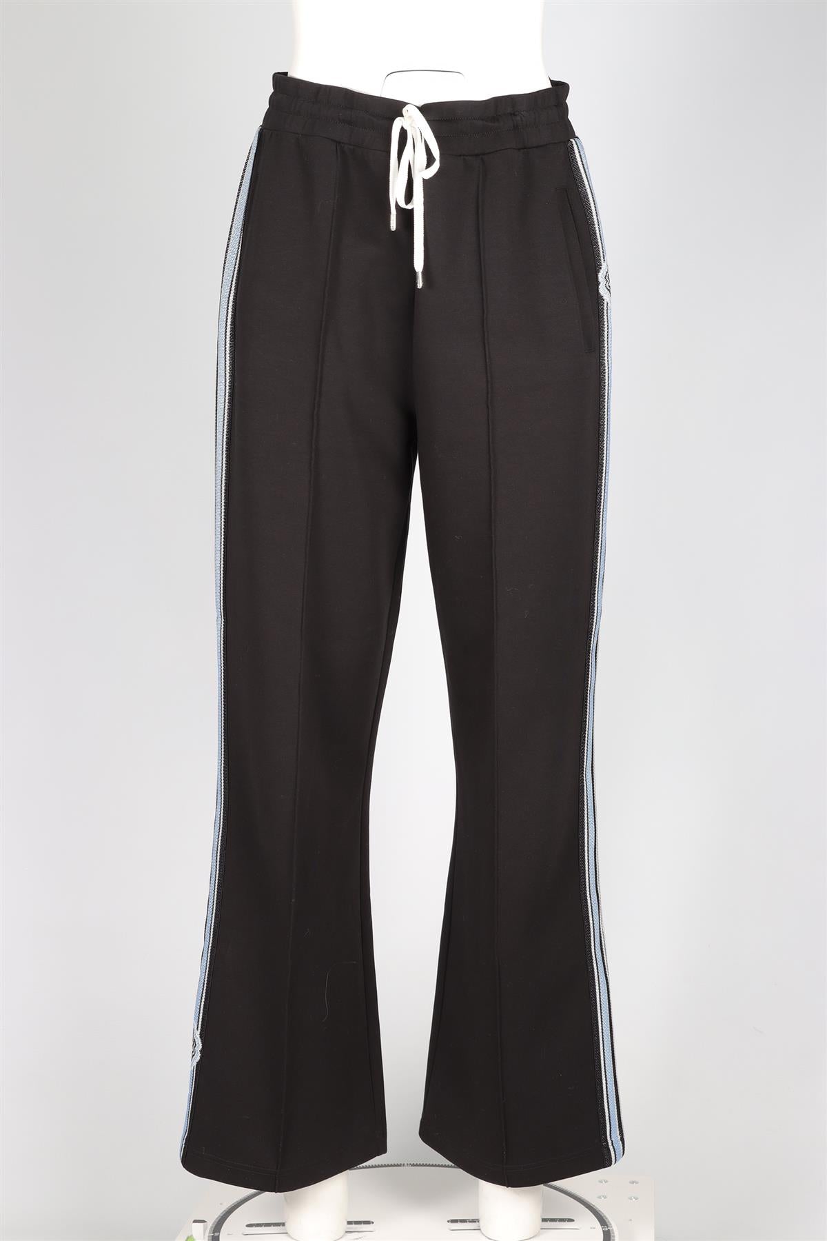 MAJE BLACK COTTON WIDE LEG PANTS FR 42 UK 14