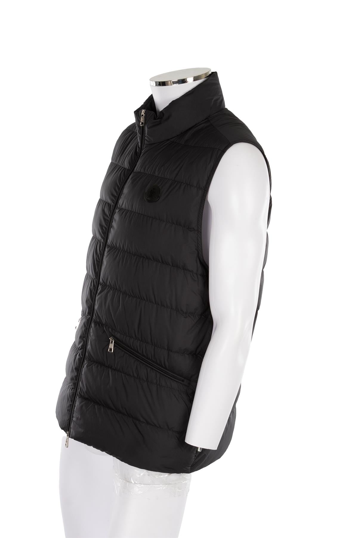 MONCLER BLACK MEN'S TREOMPAN PADDED DOWN VEST 5 US/UK 44