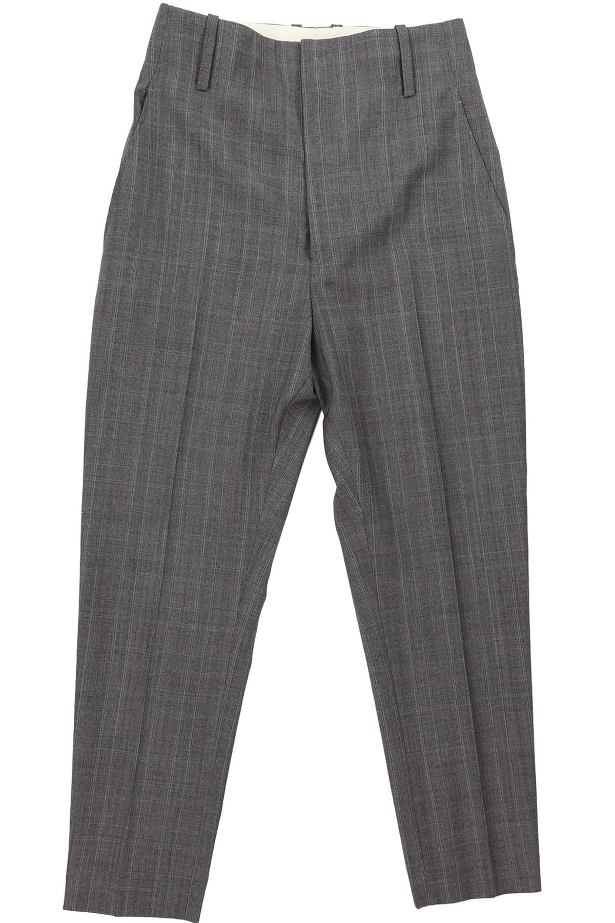 ISABEL MARANT ÉTOILE GREY WOOL TAPERED PANTS FR 36 UK 8