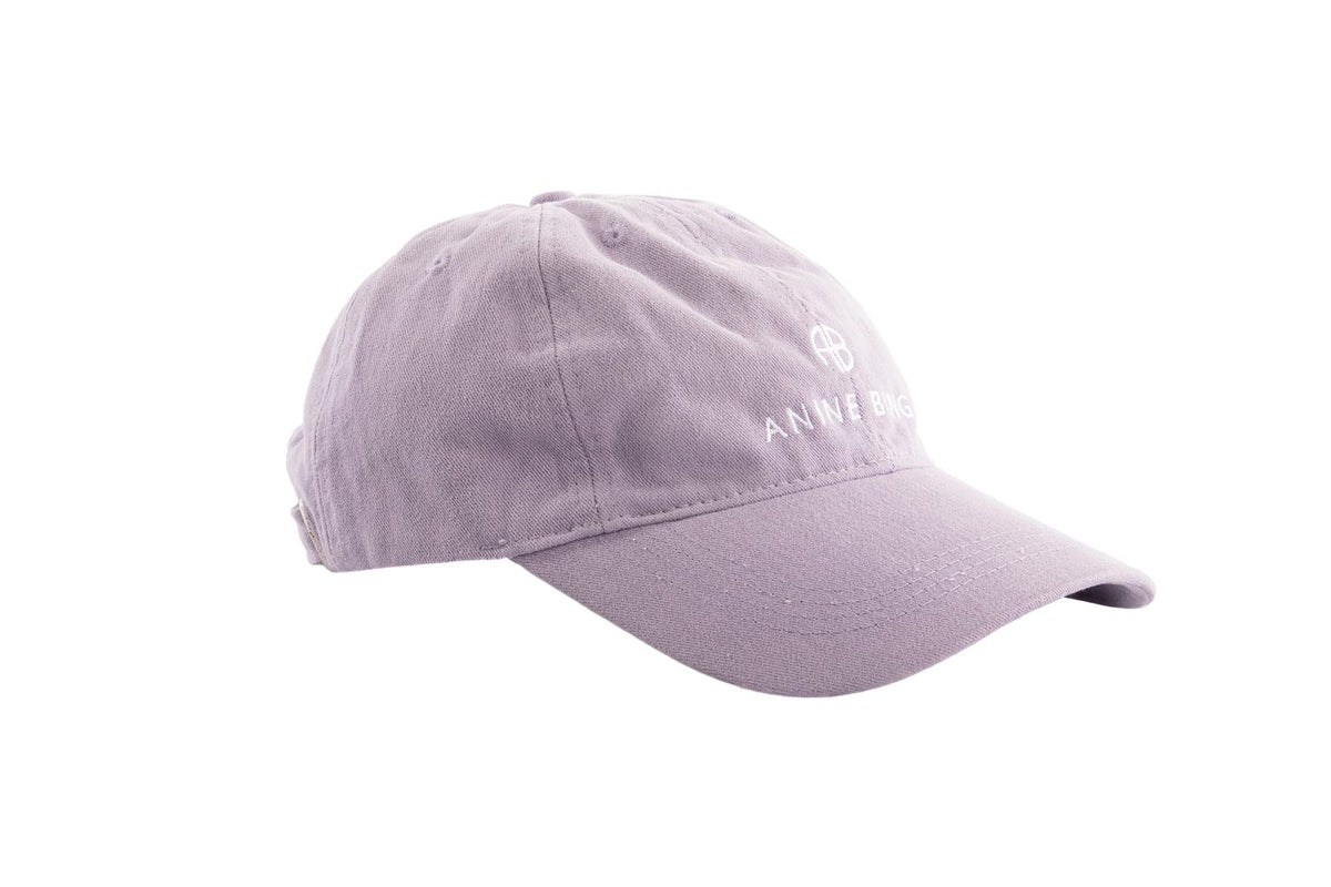 ANINE BING PURPLE COTTON BASEBALL CAP ONE SIZE