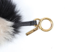 FENDI BLACK FUR BAG CHARM