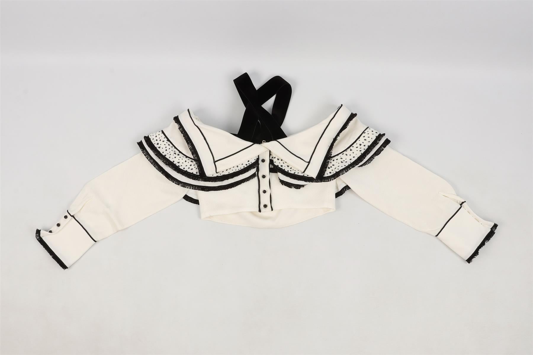 PROENZA SCHOULER WHITE WOVEN TOP US 2 UK 6