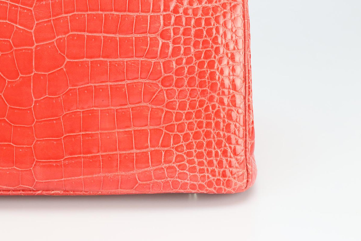 HERMÈS 2011 BIRKIN 35CM SHINY POROSUS CROCODILE LEATHER BAG