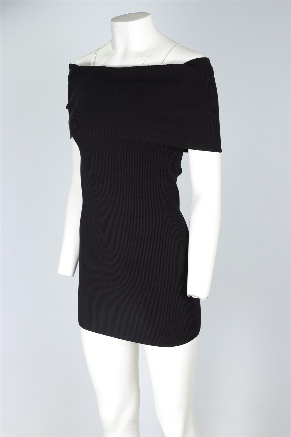 A.L.C. BLACK KNIT MINI DRESS SMALL