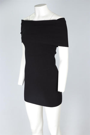 A.L.C. BLACK KNIT MINI DRESS SMALL