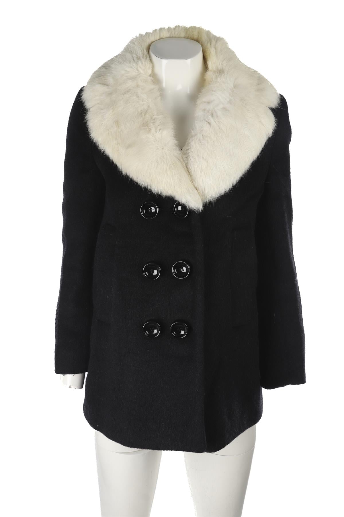 MOSCHINO CHEAP AND CHIC BLACK WOOL JACKET IT 40 UK 8