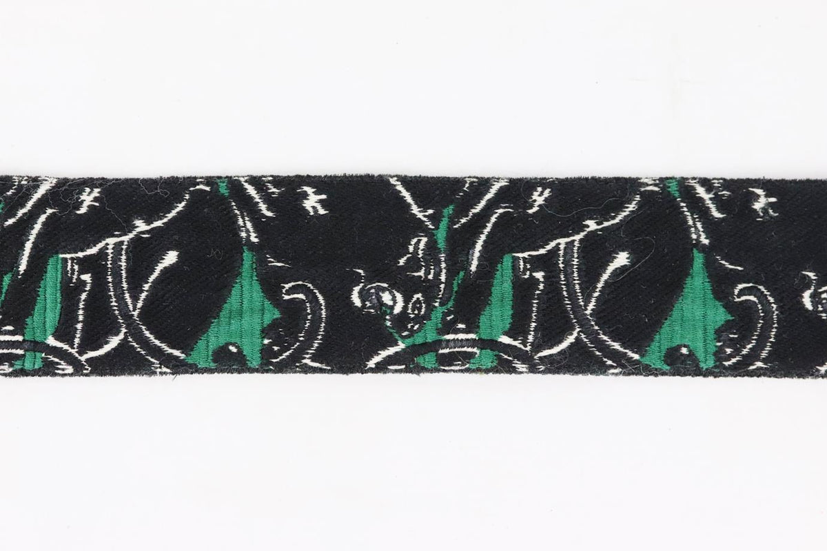 VALENTINO EMBROIDERED CANVAS AND LEATHER BAG STRAP