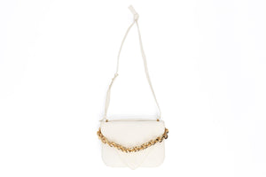 BOTTEGA VENETA WHITE MOUNT MEDIUM LEATHER SHOULDER BAG