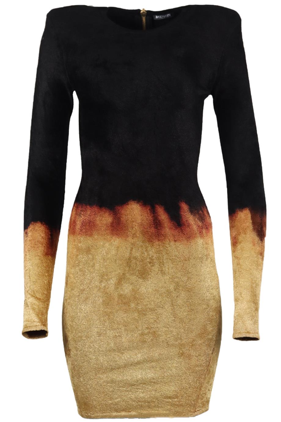 BALMAIN STRETCH KNIT MINI DRESS FR 36 UK 8