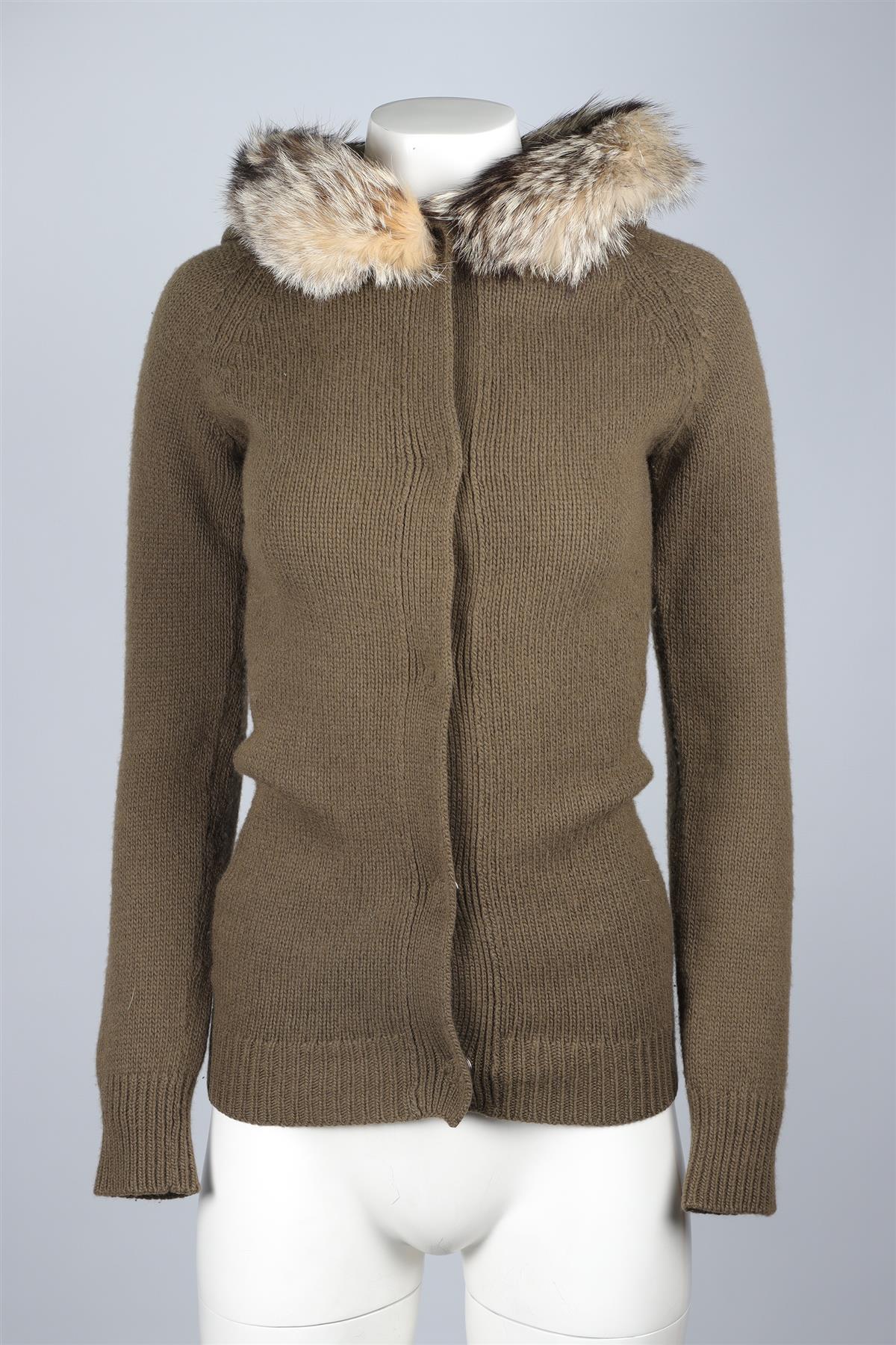 PRADA SPORT GREEN WOOL CARDIGAN IT 40 UK 8