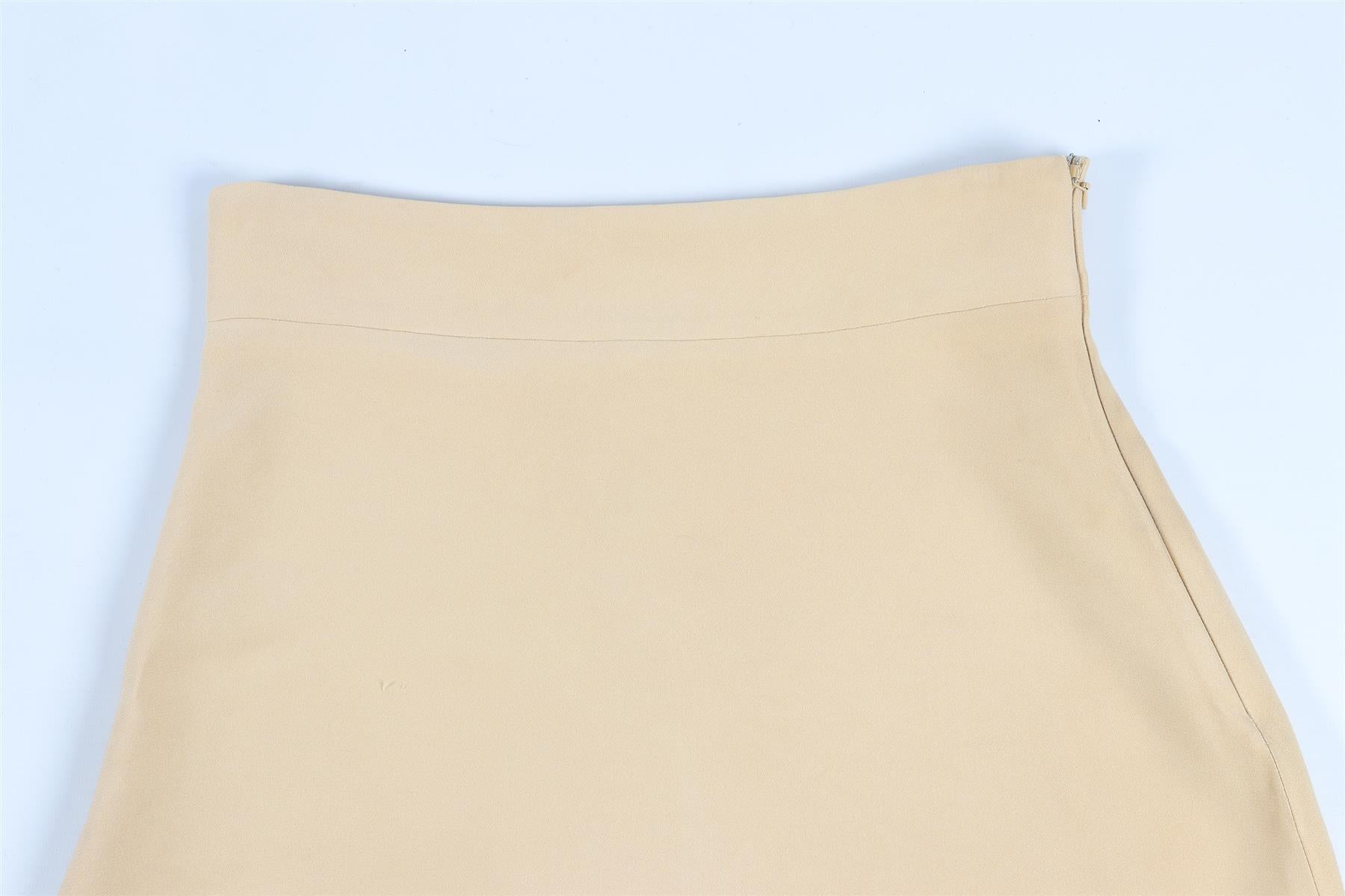 MIU MIU YELLOW CREPE MINI SKIRT IT 38 UK 6