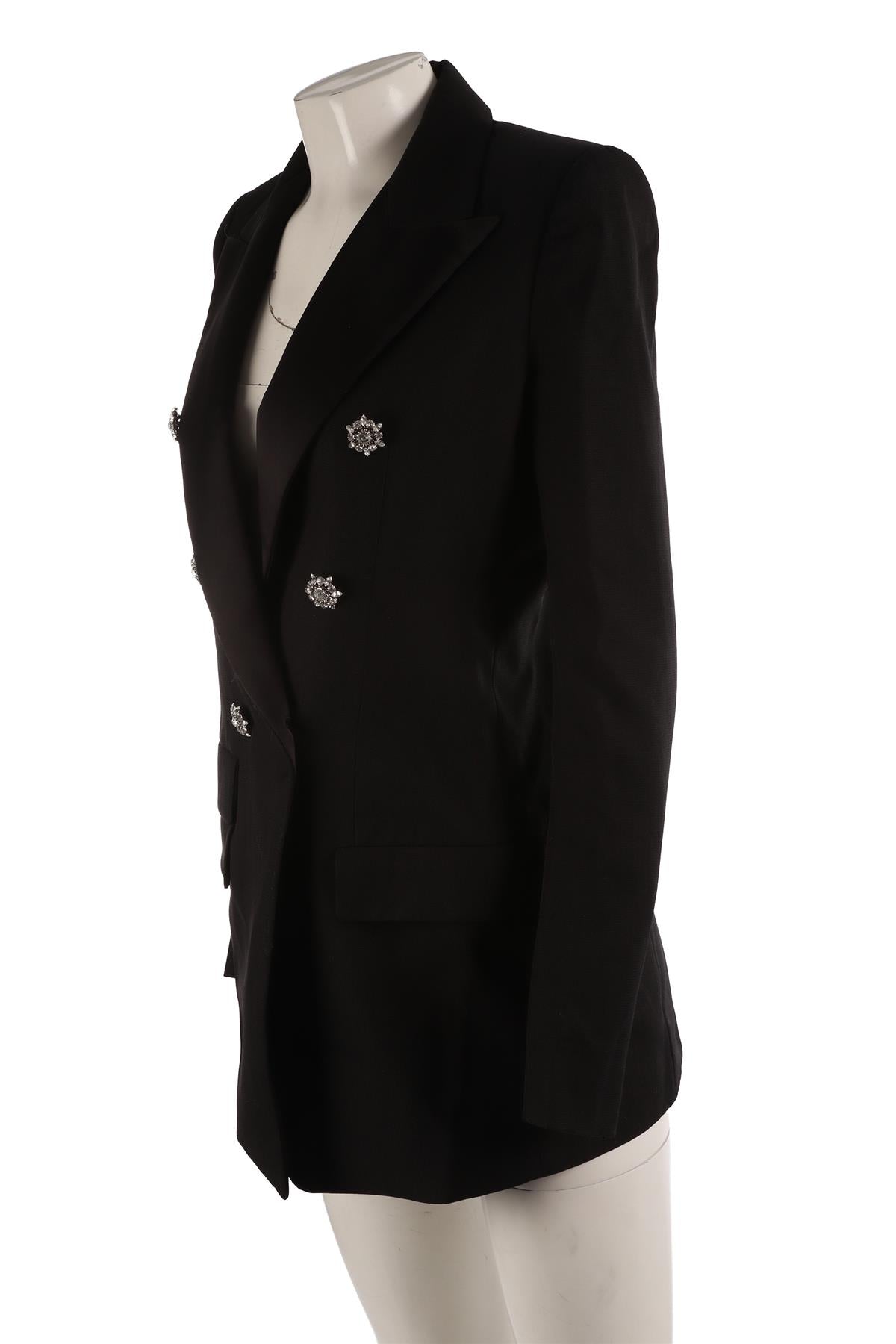 ALEXANDRE VAUTHIER BLACK WOOL BLAZER FR 40 UK 12