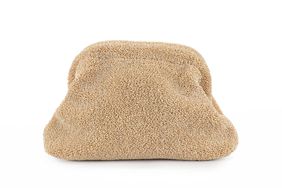 THE ROW BEIGE MIRA RAFFIA CLUTCH