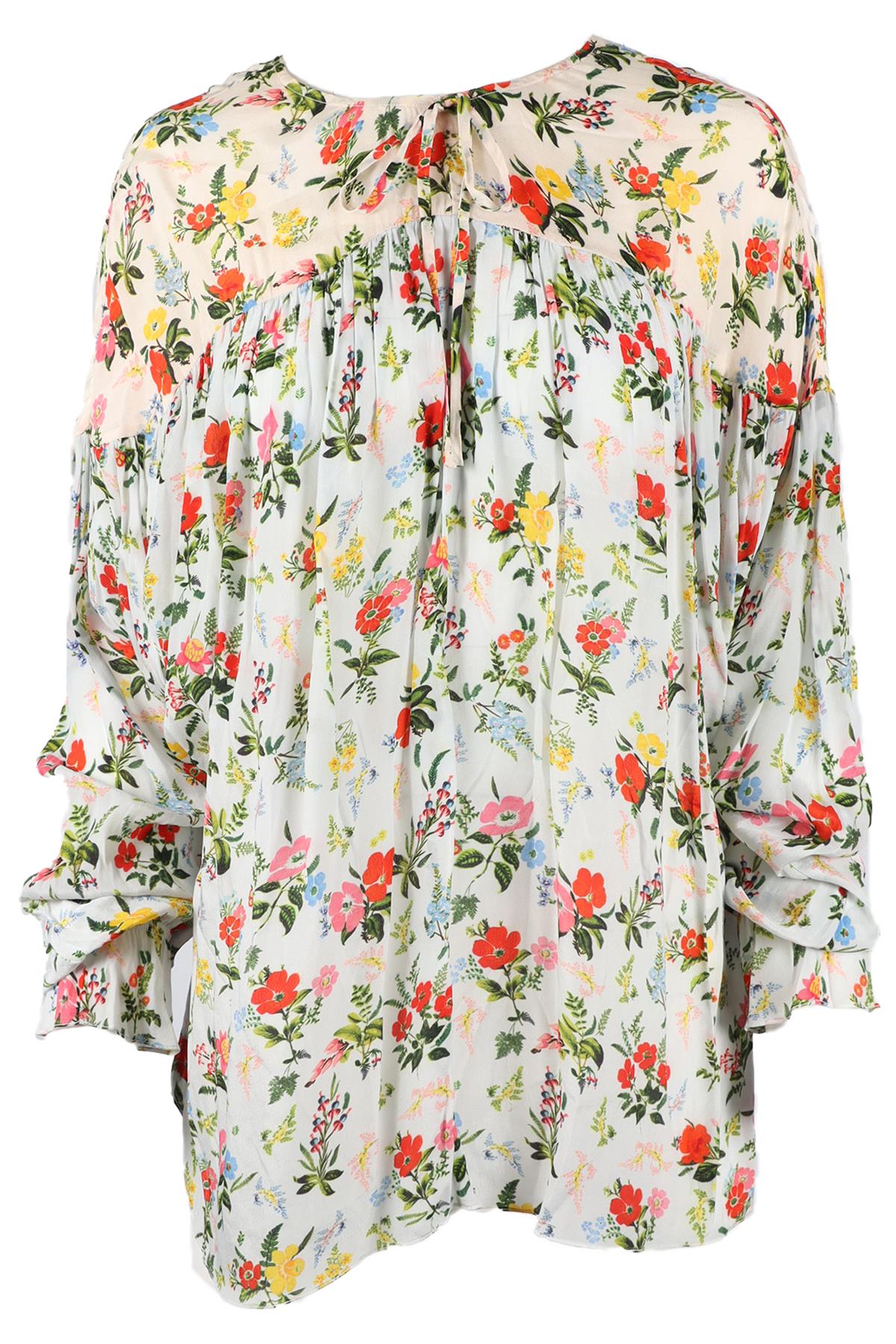 PREEN LINE MULTICOLOURED FLORAL PRINT SILK TOP SMALL