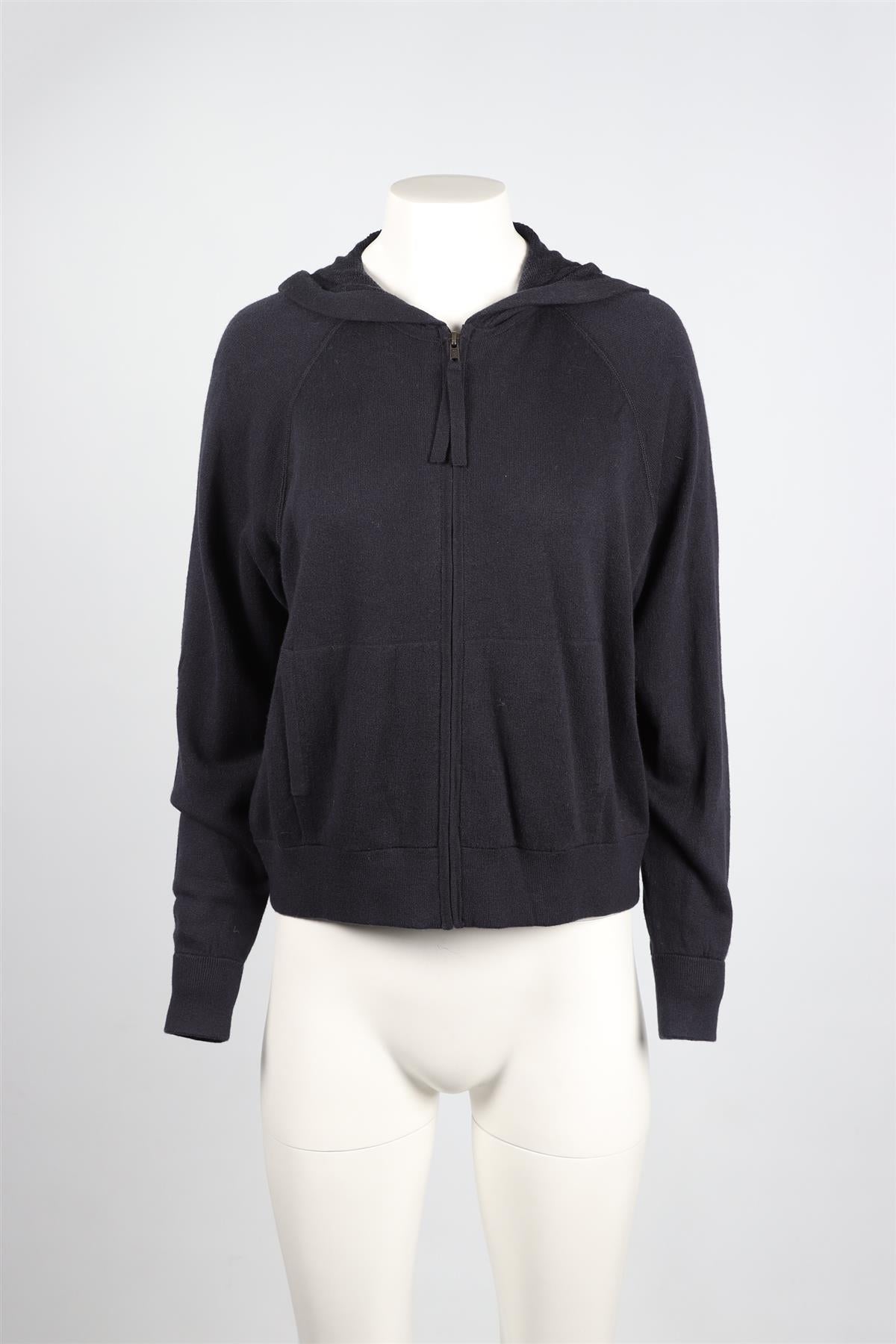 NAKED CASHMERE NAVY COTTON BLEND HOODIE SMALL