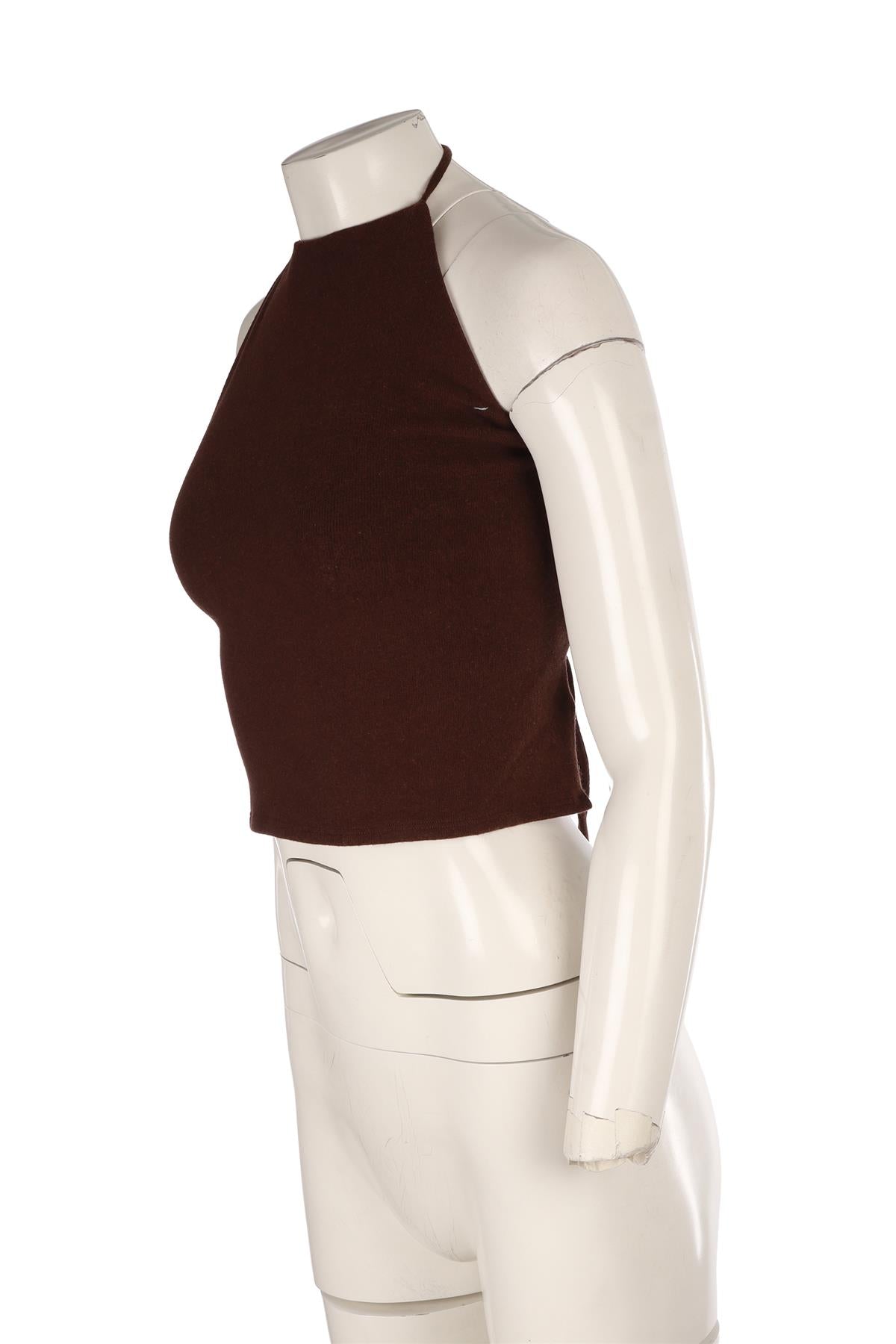 REFORMATION BROWN COTTON TOP SMALL