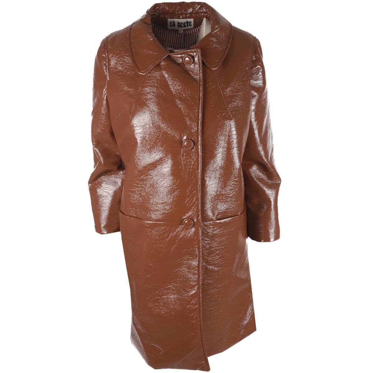 LA VESTE BROWN VINYL COAT SMALL